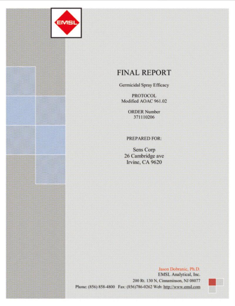 BÁO CÁO VỀ DIỆT KHUẨN Ở HOA KỲ 1